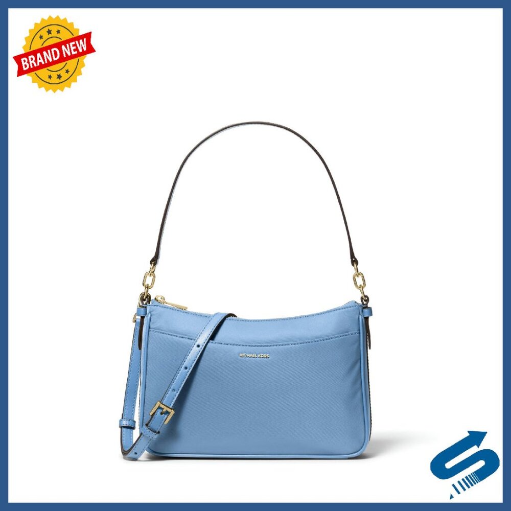 Medium Top Zip Crossbody Bag Nylon Gold Hardware Daily Commute